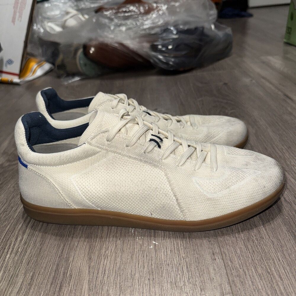 Rothys RS01 Sneakers Shoes Off White Bone Gum Sole Mens US Size 11